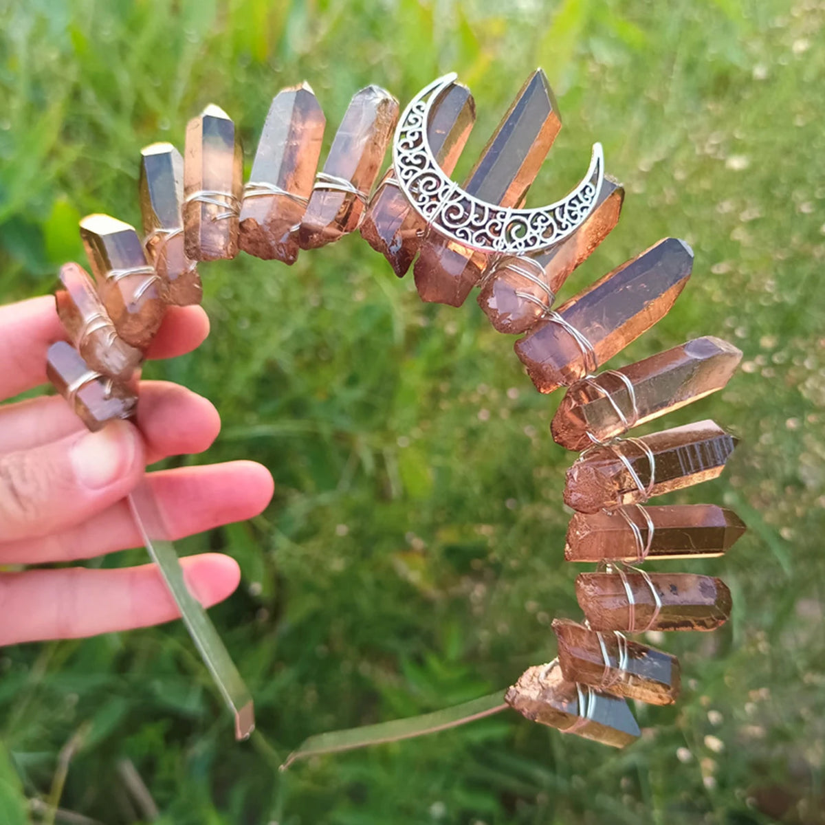 Goddess Crowns Raw Crystal Quartz Tiara Headbands