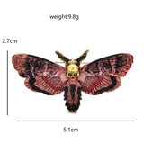 Enamel Death Moth Brooches Pins