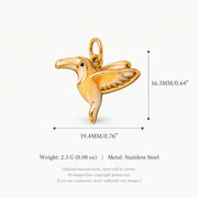 Enamel Bird Pendant Charms Necklace Bracelet DIY Jewellery Making Findings