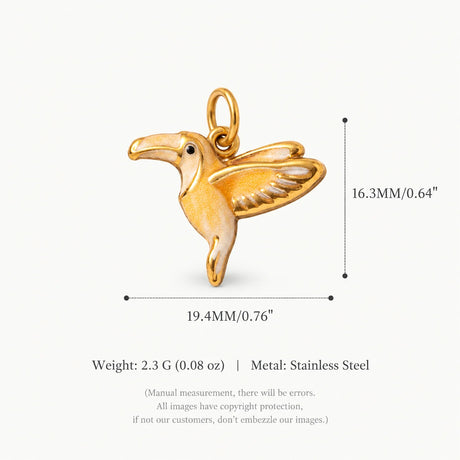 Enamel Bird Pendant Charms Necklace Bracelet DIY Jewellery Making Findings