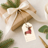 40pcs Dachshund Christmas Tags Gift Labels with Jute Rope