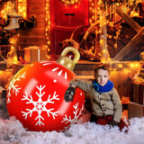 60cm Outdoor Christmas Inflatable Baubles PVC Giant Xmas Balls Decorations Toy Ball