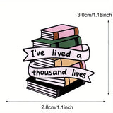 "I've Lived A Thousand Lives" Book Quotes Enamel Pin Badge
