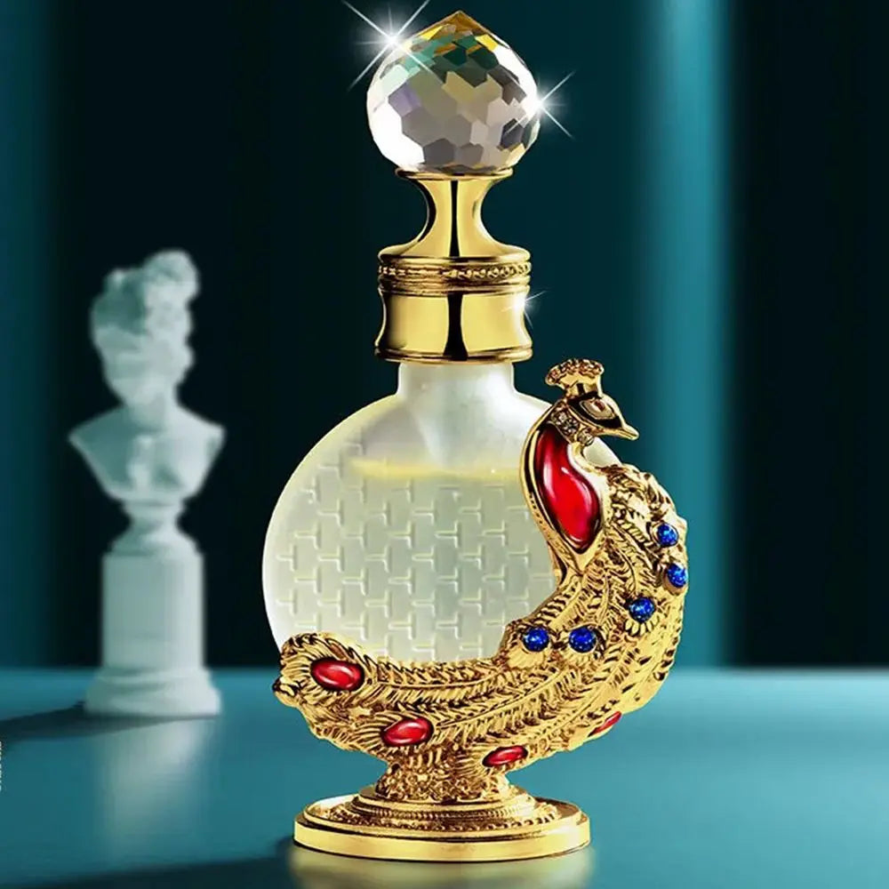 Peacock Perfume Bottle Refillable Essential Oils Potions Bottle