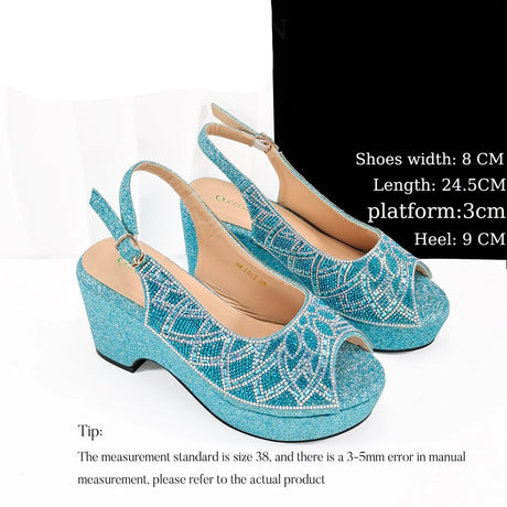 Patty's Peep Toe Shoes and Matching Bag Comfortable Party Shoes Platform Flats