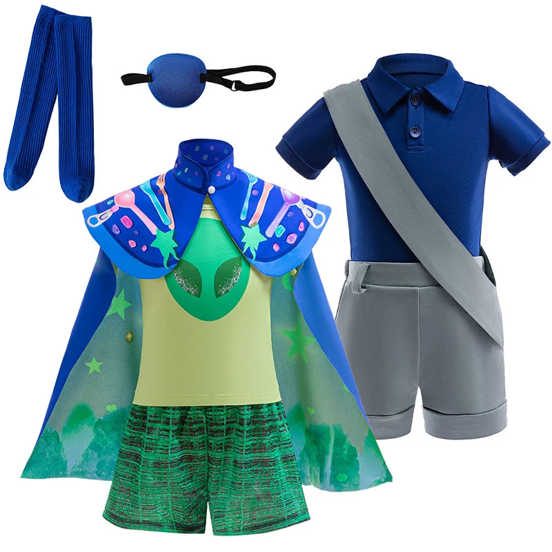 Boys Halloween Cosplay Alien Movie Elio Kids Costume
