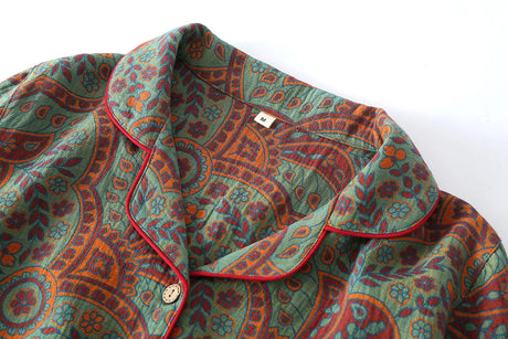 Sunday Mornings Paisley Pyjamas 2 Piece Cotton Loungewear Sleepwear