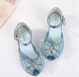 Party Shoes for Girls Glittery Butterfly Mary Jane Sandals Purple Gold Pink Blue