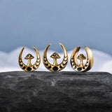 Stainless Steel Mushroom Saddle Ear Gauges Tunnels Expanders Plugs Earring Piercing Jewellery Double Flared 2PCS
