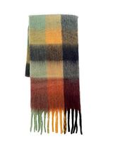 Colour Blocks Autumn Winter Plaid Scarves Imitation Cashmere Mohair