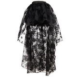 Gothic Tulle Skirt Steampunk Floral Lace