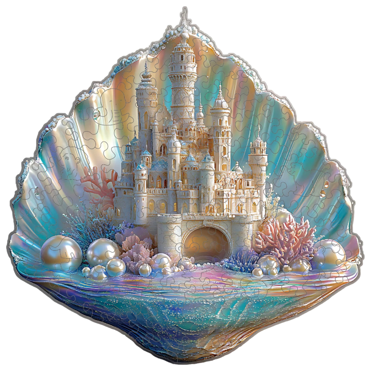 Shell Castle Unique Shape Wooden Jigsaw Puzzles