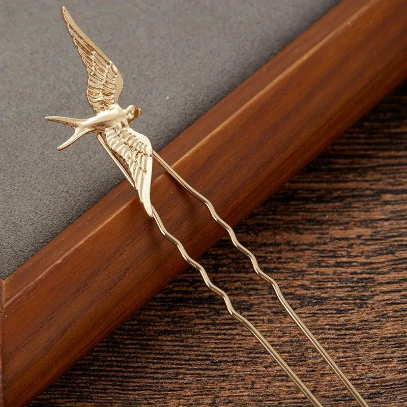 Bird Hair Pins Metal Hair Clip