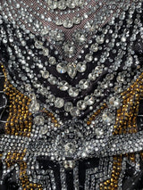 Shining Bedazzled Bodycon Bodysuit Showgirl Performance Costumes
