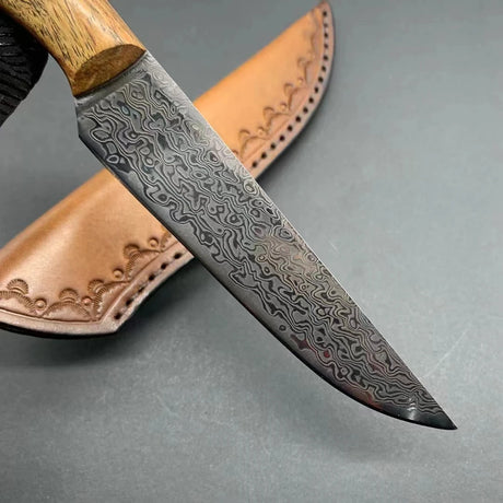 5 Inch Utility Knife With Cover 67 Layer Damascus Steel Blade Wood Handle Sharp Chef Paring Kitchen Knives Cooking Tools