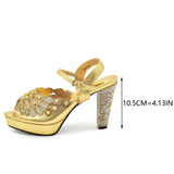 Peacock Peep-Toe Party Pumps Matching Bag and Shoes Set