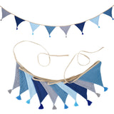 Children's Bunting 10 Triangle Flags with Tassles Party Decor Carnival Banner Garland 2.6M/8.5FT
