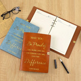 Teacher Colleague Employee Nurse Appreciation Gift 80 Sheets A5 Soft PU Leather Cover Loose-leaf Notebook