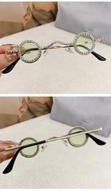 Diamond Dots Round Sunglasses
