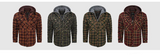 Woodsman Cotton Plaid Hooded Jacket Thick Warm Winter Plaid Shirts