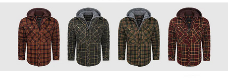 Woodsman Cotton Plaid Hooded Jacket Thick Warm Winter Plaid Shirts