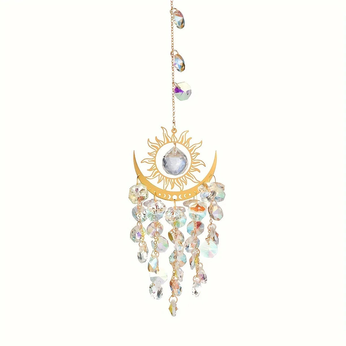 Flaming Sun Crystal Sun Catcher Hanging Decor