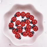 Sixty Mini Red Ladybug Beetles Resin 9mm*13mm Flatback Cabochon DIY Craft