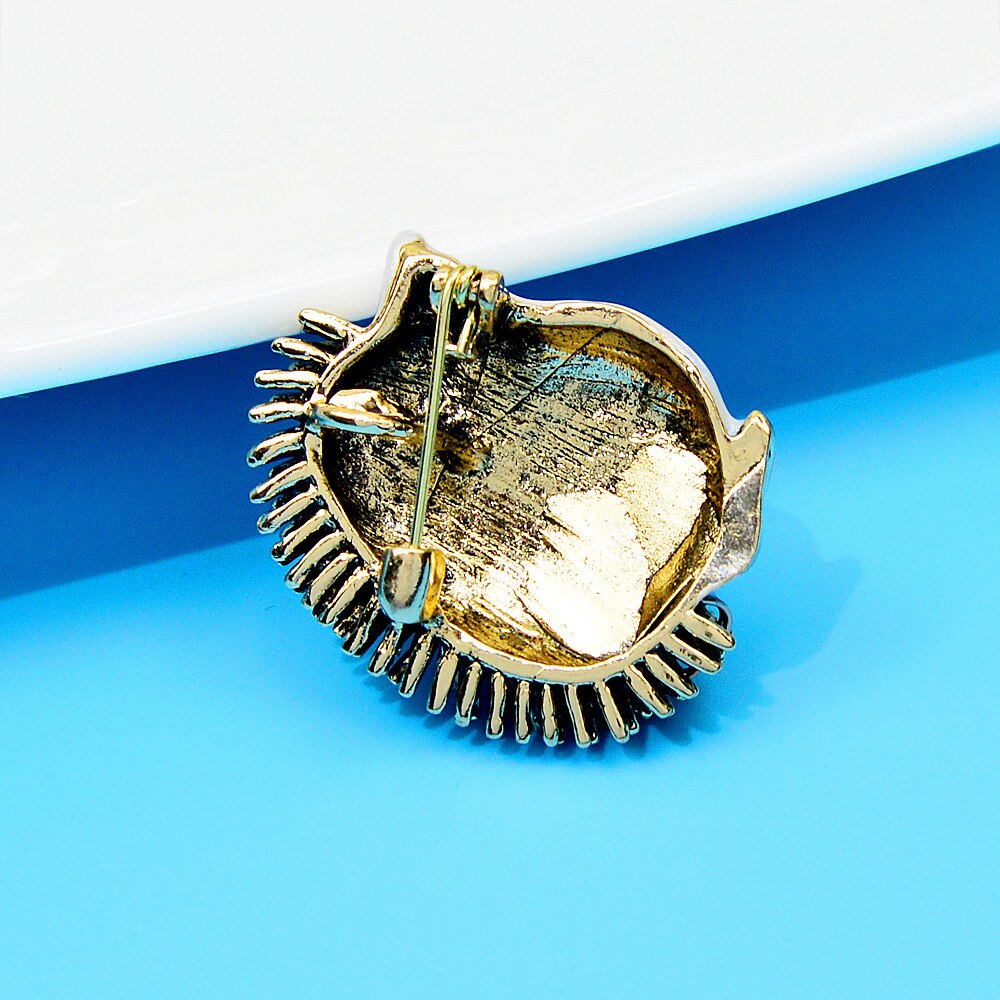 Hedgehog Enamel Brooch
