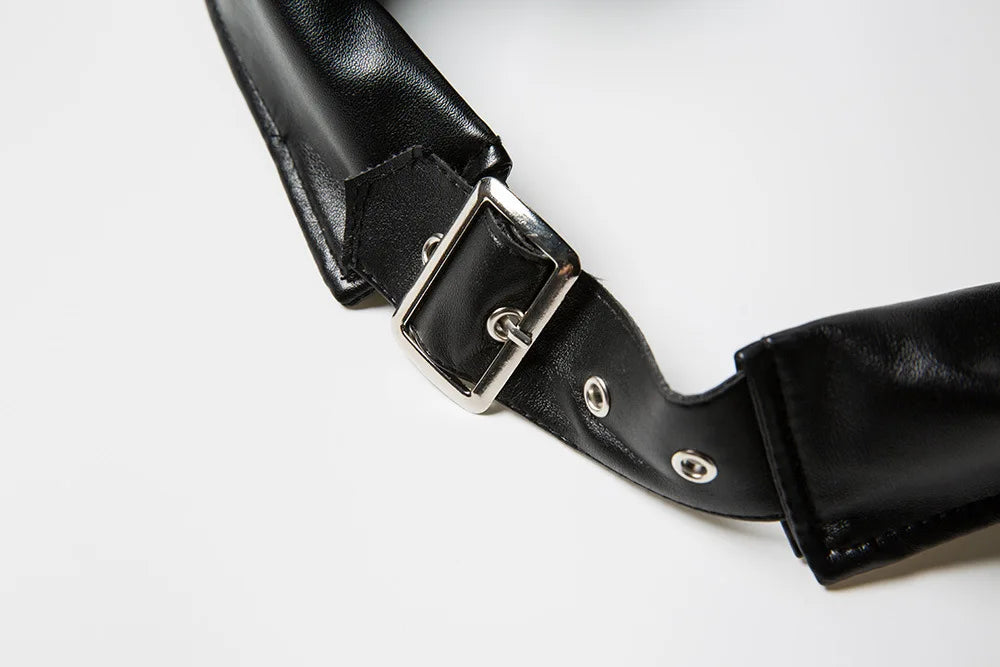Vampira Draven's Lace-Up Steel Boned PU Corset