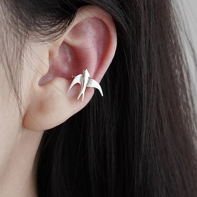 Swallow Bird Clip on Earrings