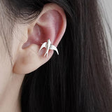 Swallow Bird Clip on Earrings