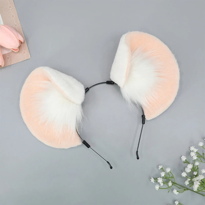 Plush Mouse Ears Headband Tea Party Mouse Costume