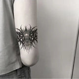 Dark Gothic Thorns Neck Temporary Tattoo