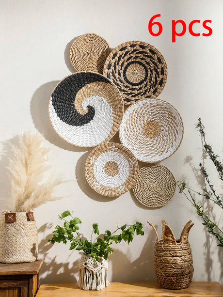 Seagrass Wall Basket Boho Home Decoration Handmade Natural Wall Art