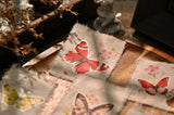 Vintage Big Butterfly RUB ON Transfer Stickers Scrapbooking DIY Craft Supplies Junk Journaling