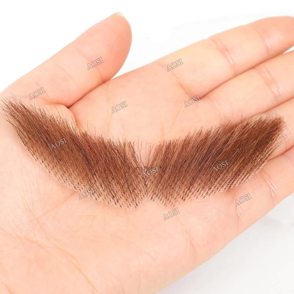 Invisible Fake Mustache Beard Trimmable Theatrical Facial Hair for Men