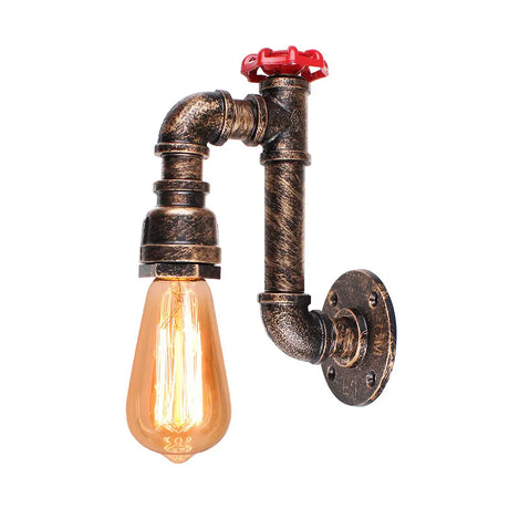 Industrial Water Pipe Wall Lights Lamp Sconce Lighting