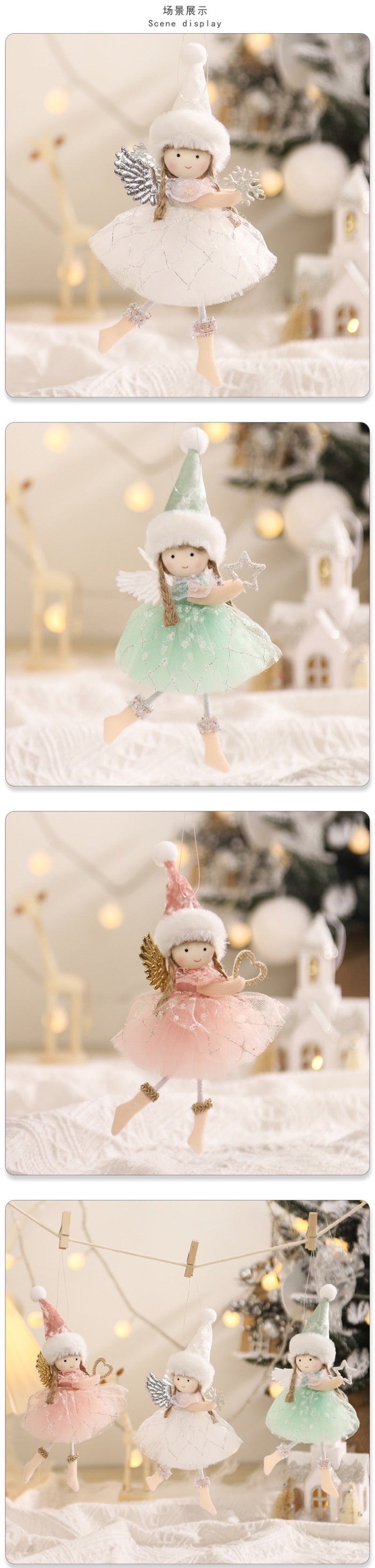 Christmas Angel Doll Xmas Tree Ornaments