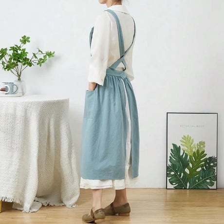 Maker's Apron Cotton Linen Gardening Kitchen Pinafore Aprons
