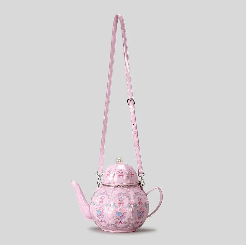 Teapot Handbags with Pearl Chains