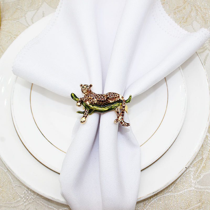 12PCS Leopard or Tiger Napkin Rings Table Decoration