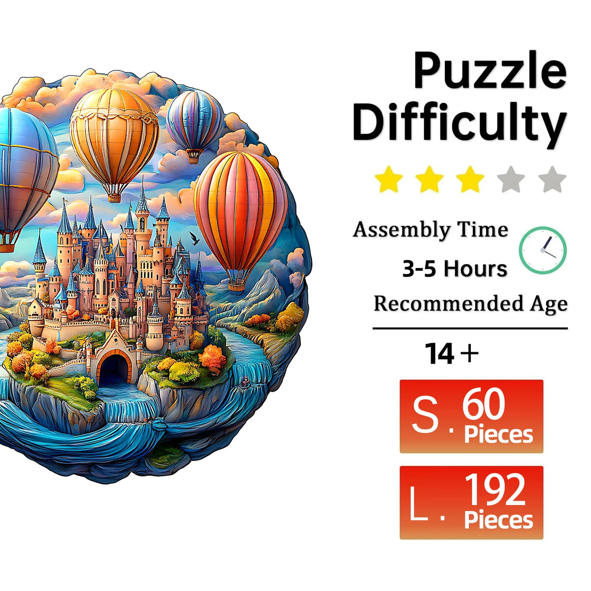 Dream Castle Unique Shape Wooden Jigsaw Puzzles