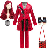 Descendants Cosplay Red Pink Chloe Kids Clothes Halloween Book Week Costumes