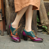 Sabina's Genuine Leather Pumps Colourfun Shoes
