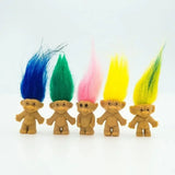 Set of Ten Mini Trolls Dolls Retro Toy Collection Gifts for Kids