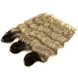 Ombre Rainbow 24 Inch Synthetic Hair Wave Braiding Hair Extensions