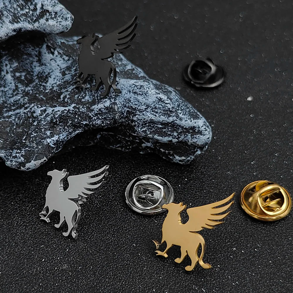 Mens Suit Collar Pins Gold Plated Whimsy