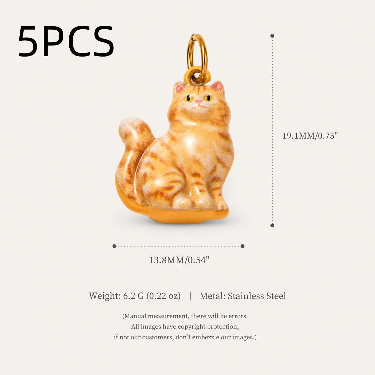 Our Beloved Pets Animal Charm Pendants Stainless Steel PVD 18K Gold Plated For DIY Necklace Bracelet Jewellery Making