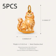 Our Beloved Pets Animal Charm Pendants Stainless Steel PVD 18K Gold Plated For DIY Necklace Bracelet Jewellery Making