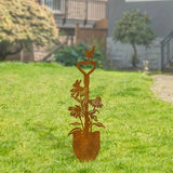 Rusty Garden Spade Silhouette Outdoor Ornaments